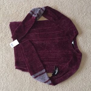 Burgundy velvet sweater